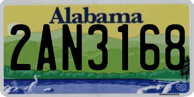 AL license plate 2AN3168