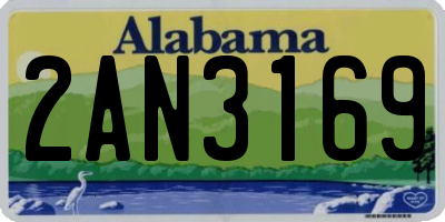 AL license plate 2AN3169