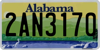 AL license plate 2AN3170