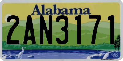 AL license plate 2AN3171