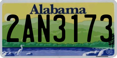 AL license plate 2AN3173