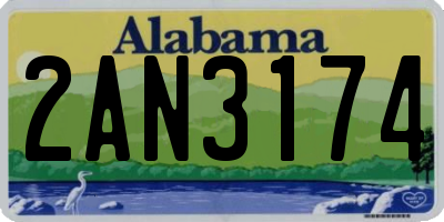 AL license plate 2AN3174