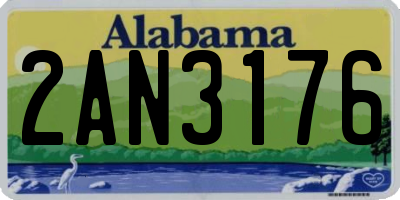 AL license plate 2AN3176