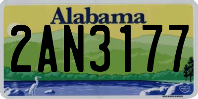 AL license plate 2AN3177