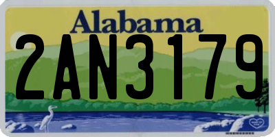 AL license plate 2AN3179