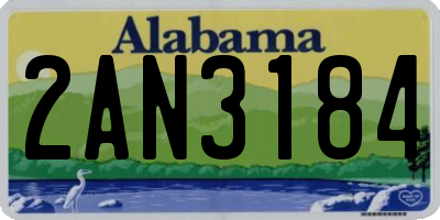 AL license plate 2AN3184