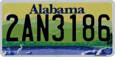 AL license plate 2AN3186