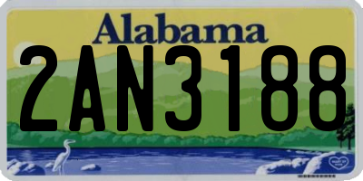 AL license plate 2AN3188