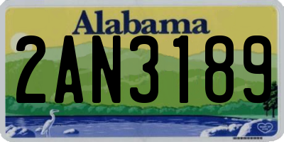 AL license plate 2AN3189
