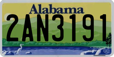AL license plate 2AN3191