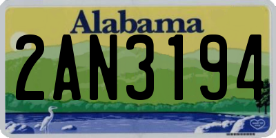 AL license plate 2AN3194