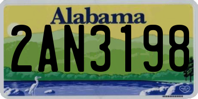 AL license plate 2AN3198