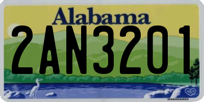 AL license plate 2AN3201
