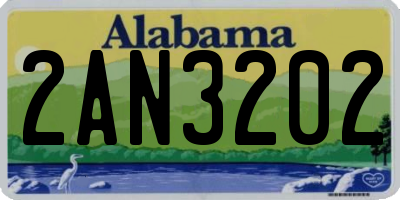 AL license plate 2AN3202