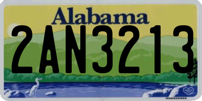 AL license plate 2AN3213