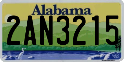 AL license plate 2AN3215