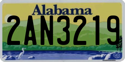 AL license plate 2AN3219