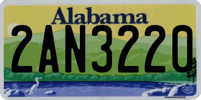AL license plate 2AN3220
