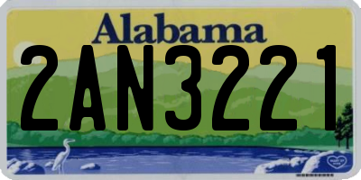 AL license plate 2AN3221