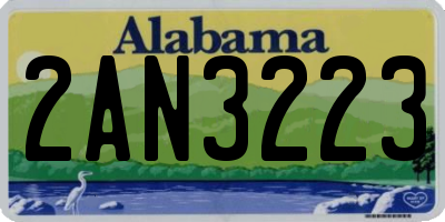 AL license plate 2AN3223