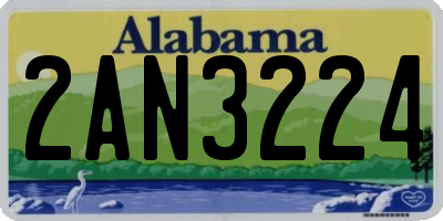 AL license plate 2AN3224