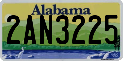 AL license plate 2AN3225