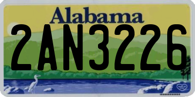 AL license plate 2AN3226