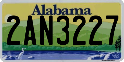 AL license plate 2AN3227