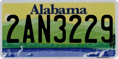 AL license plate 2AN3229