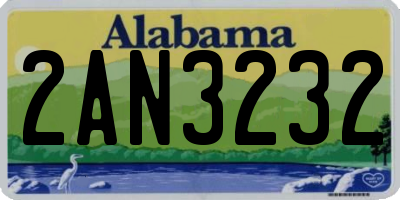 AL license plate 2AN3232