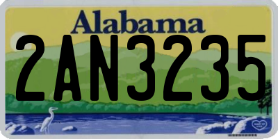 AL license plate 2AN3235