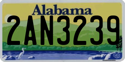 AL license plate 2AN3239
