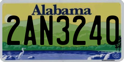 AL license plate 2AN3240