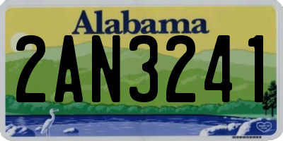 AL license plate 2AN3241