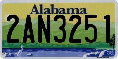 AL license plate 2AN3251