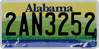 AL license plate 2AN3252