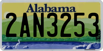 AL license plate 2AN3253