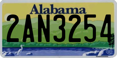 AL license plate 2AN3254