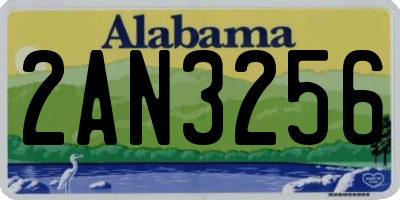 AL license plate 2AN3256