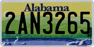 AL license plate 2AN3265