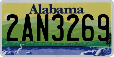 AL license plate 2AN3269