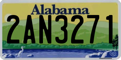 AL license plate 2AN3271
