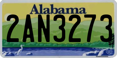 AL license plate 2AN3273