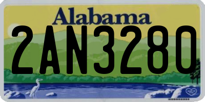 AL license plate 2AN3280