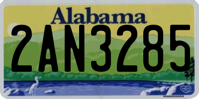 AL license plate 2AN3285