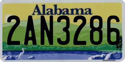 AL license plate 2AN3286