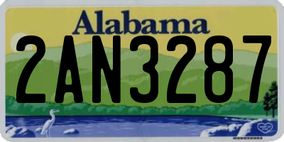 AL license plate 2AN3287