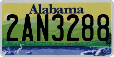AL license plate 2AN3288