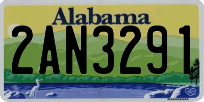 AL license plate 2AN3291