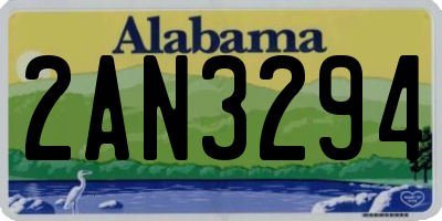 AL license plate 2AN3294